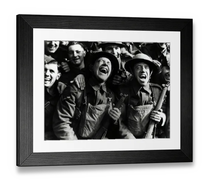 Framed Print : Laughing British Soldiers