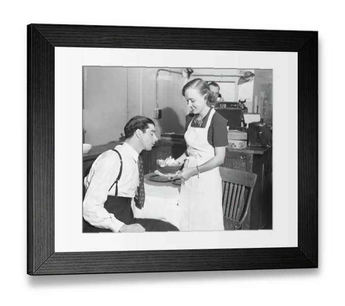 Framed Print : J.Dimaggio Served Food By Dorothy Arnold Framed Print : J.Dimaggio Served Food By Dorothy Arnold