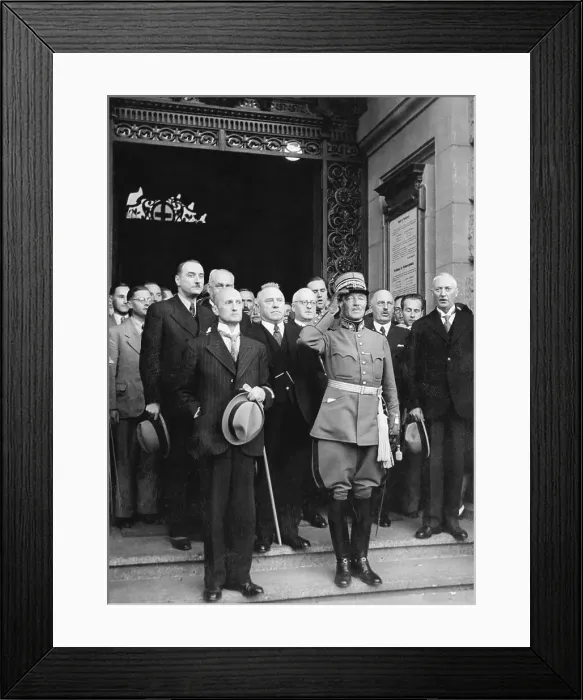 Framed Print : Portrait of General Henri Guisan Acknowledging His Citizens Framed Print : Portrait of General Henri Guisan Acknowledging His Citizens