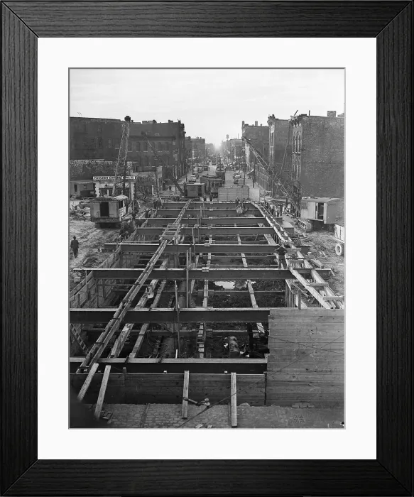 Framed Print : Chicago Subway Under Construction Framed Print : Chicago Subway Under Construction