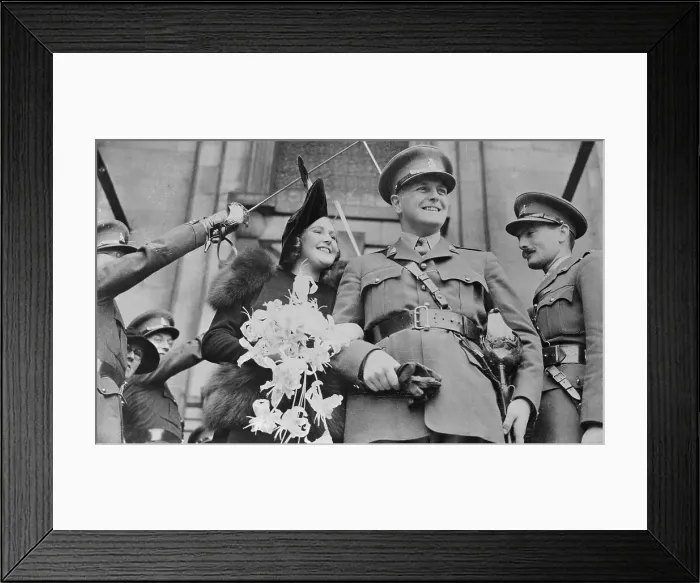 Framed Print : Randolph Churchill After Marrying Pamela Digby