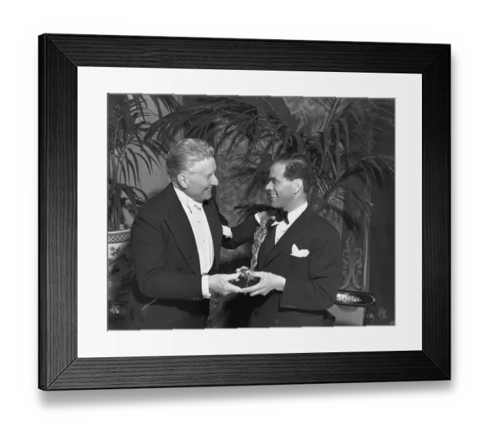 Framed Print : Frank Capra Presented with Oscar Framed Print : Frank Capra Presented with Oscar