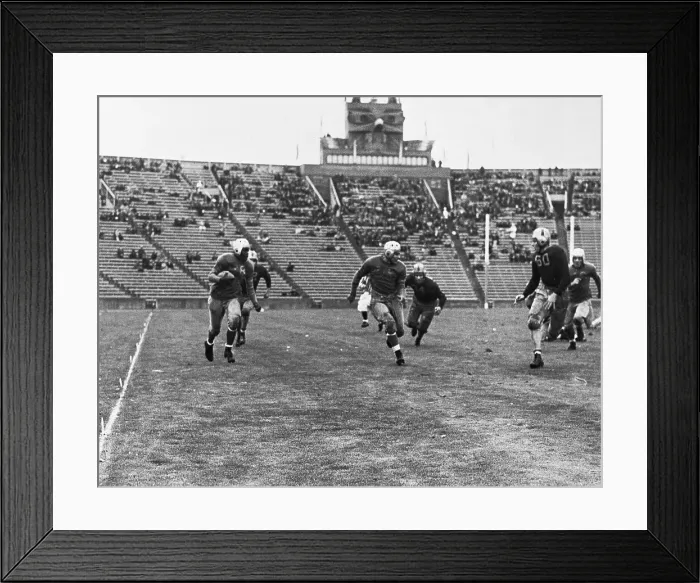 Framed Print : Jackie Robinson Running with Football Framed Print : Jackie Robinson Running with Football