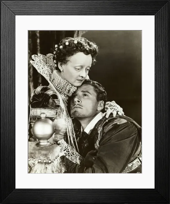Framed Print : Actress Bette Davis and Errol Flynn Performing in Royal Costumes Framed Print : Actress Bette Davis and Errol Flynn Performing in Royal Costumes