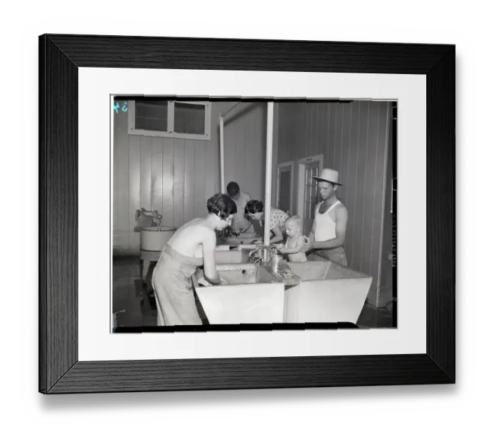 Framed Print : Migrant Camp Laundry Framed Print : Migrant Camp Laundry