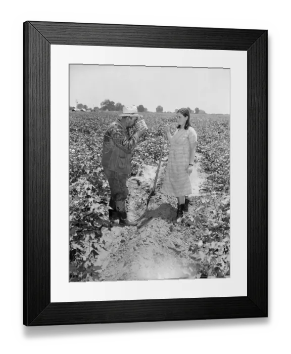Framed Print : Migrant Farmer Father Drinks Water Framed Print : Migrant Farmer Father Drinks Water