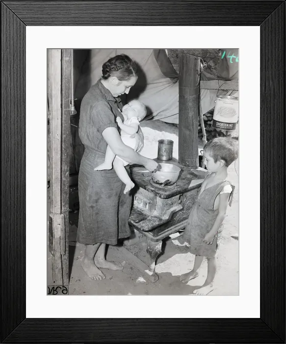 Framed Print : Poverty in America 1939:Migrant Camp Framed Print : Poverty in America 1939:Migrant Camp