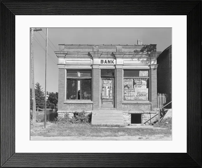 Framed Print : Abandoned Bank Framed Print : Abandoned Bank