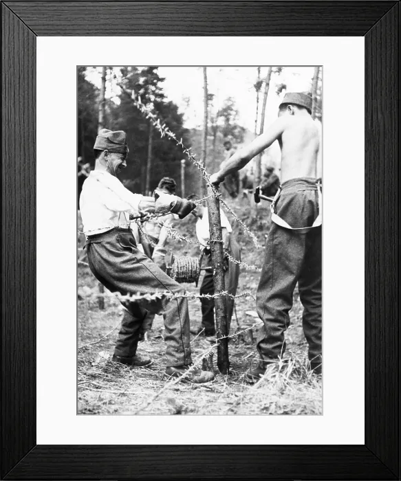 Framed Print : Supports For Barbed Wire Defenses Framed Print : Supports For Barbed Wire Defenses