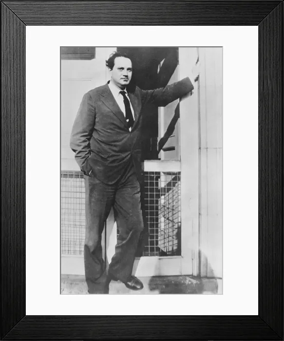 Framed Print : Author Thomas Wolfe Leaning on Wall Framed Print : Author Thomas Wolfe Leaning on Wall