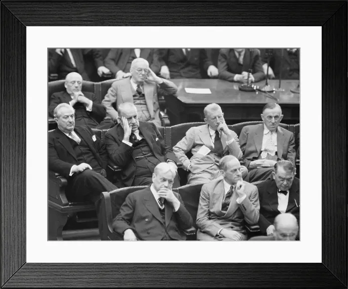 Framed Print : Senators Listening to President Addressing Congress Framed Print : Senators Listening to President Addressing Congress