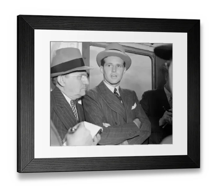 Framed Print : Joseph P. Kennedy Jr. Arriving on the Mauretania Framed Print : Joseph P. Kennedy Jr. Arriving on the Mauretania