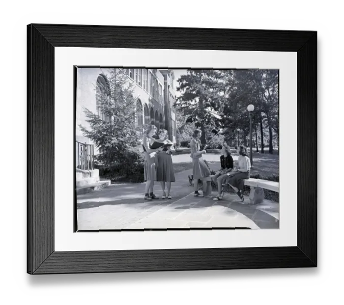 Framed Print : Group Of Five Girls-Ridgewood Highschool Framed Print : Group Of Five Girls-Ridgewood Highschool
