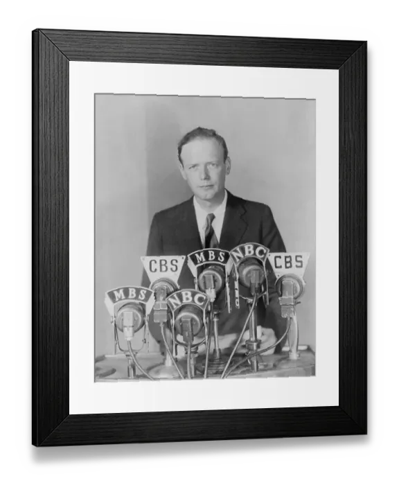 Framed Print : Charles Lindbergh Speaking