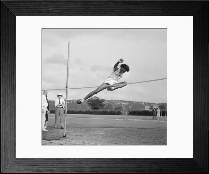 Framed Print : Alice Coachman Performing the High Jump