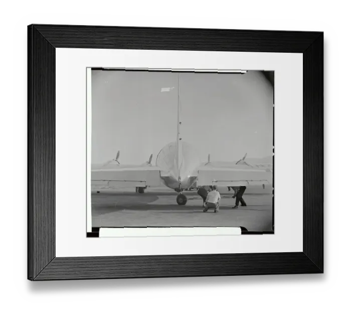Framed Print : Tail End View of Howard Hughes Stratoliner Framed Print : Tail End View of Howard Hughes Stratoliner