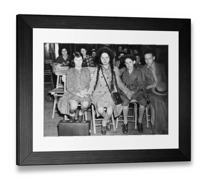 Framed Print : German Refugee Children Framed Print : German Refugee Children