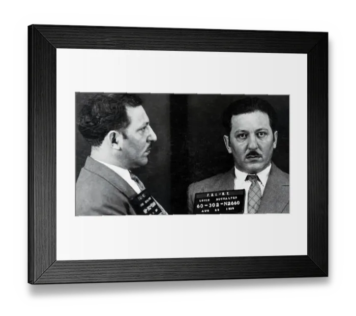 Framed Print : Mug Shots of Louis Buchalter Framed Print : Mug Shots of Louis Buchalter