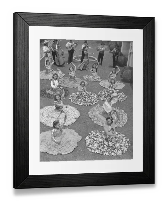 Framed Print : Dancers Rehearsing for Mission Fiesta Framed Print : Dancers Rehearsing for Mission Fiesta