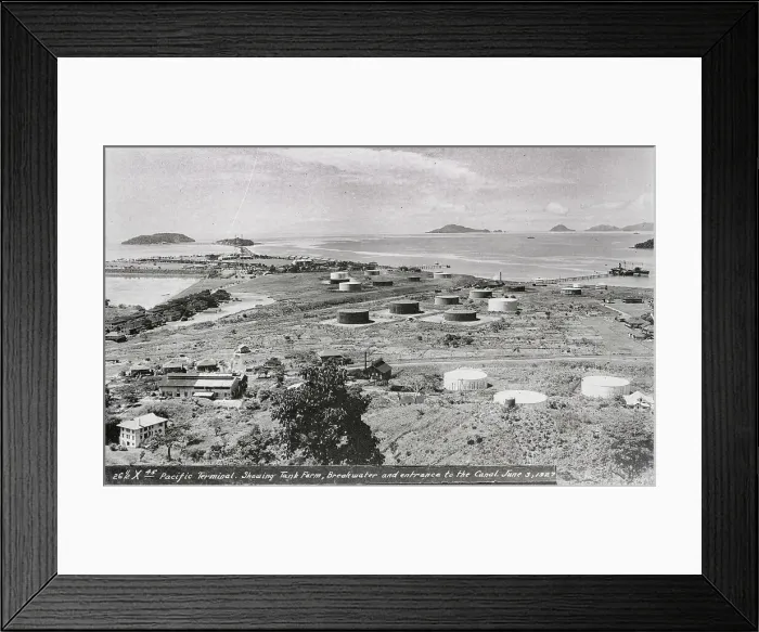 Framed Print : Aerial View of the Panama Canal Framed Print : Aerial View of the Panama Canal