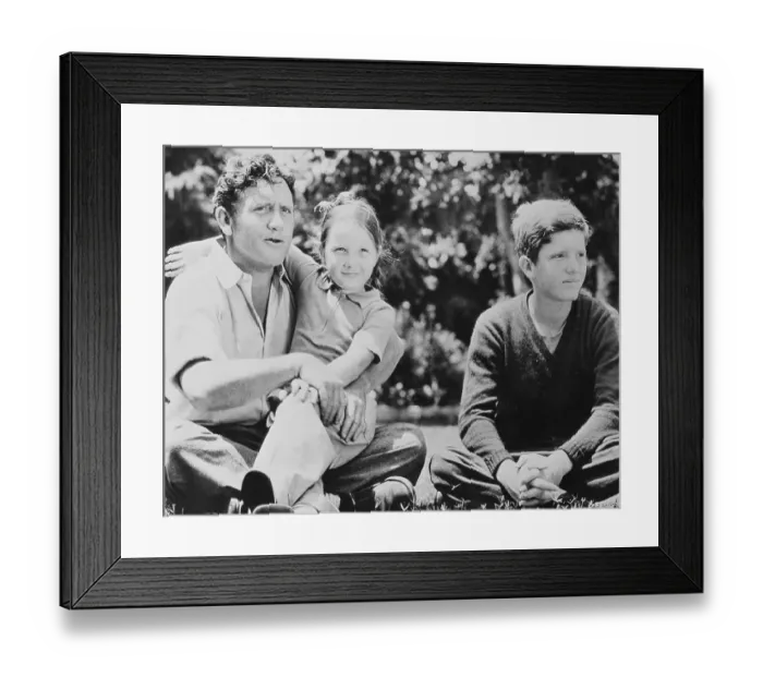 Framed Print : Spencer Tracy with Children Framed Print : Spencer Tracy with Children