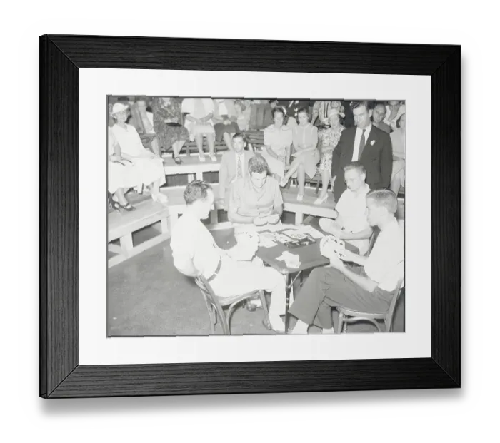 Framed Print : Men Playing in Bridge Tournament Framed Print : Men Playing in Bridge Tournament