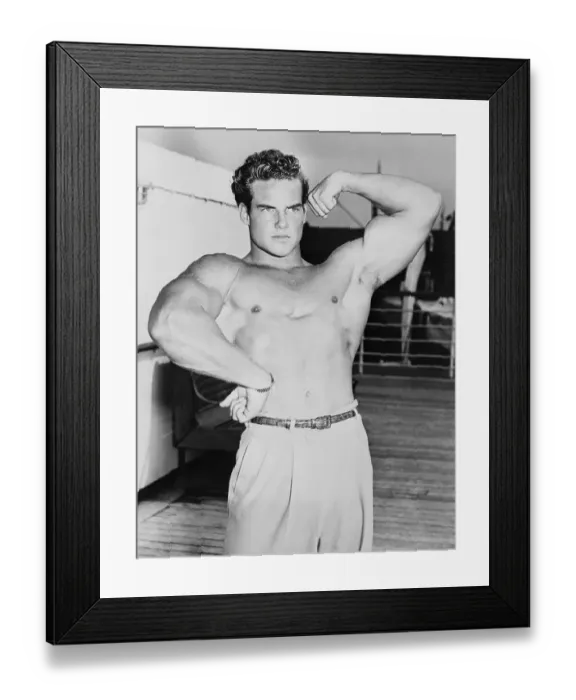 Framed Print : Steve Reeves in Muscular Pose Framed Print : Steve Reeves in Muscular Pose