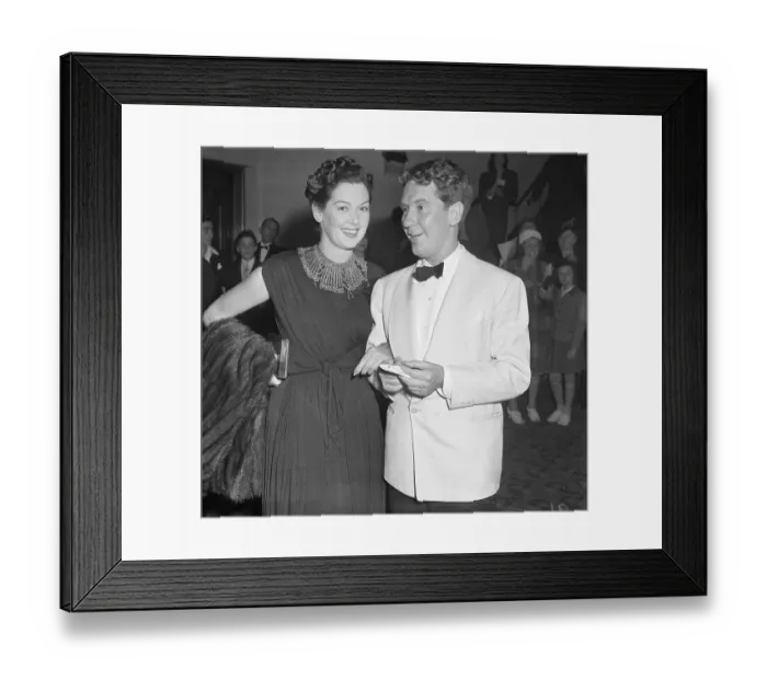 Framed Print : Rosalind Russell and Burgess Meredith Framed Print : Rosalind Russell and Burgess Meredith