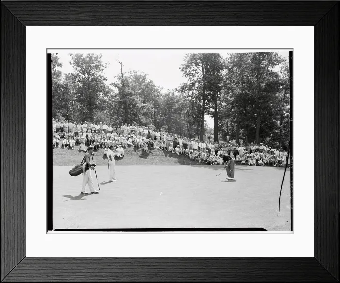 Framed Print : Golfer Jimmy Thompson Sinking Putt Framed Print : Golfer Jimmy Thompson Sinking Putt