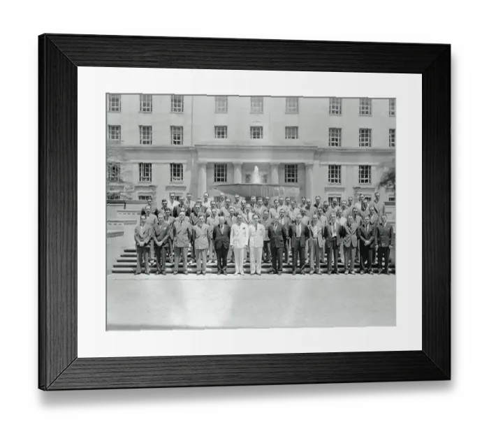 Framed Print : J. Edgar Hoover Posing with Special Agents Framed Print : J. Edgar Hoover Posing with Special Agents