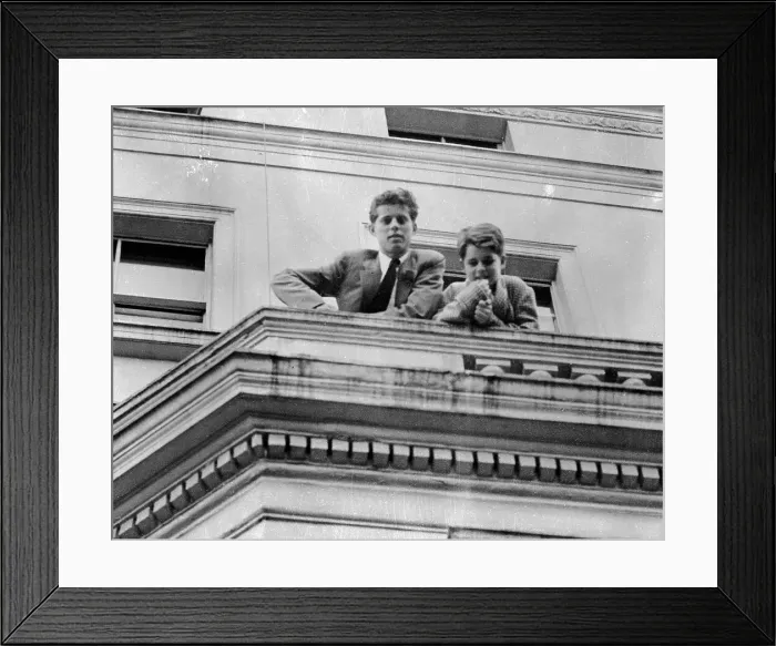 Framed Print : Portrait of Young Robert and John F Kennedy
