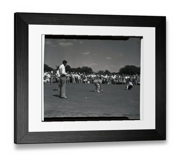 Framed Print : Officials Measuring Henry Picard's Golf Shot
