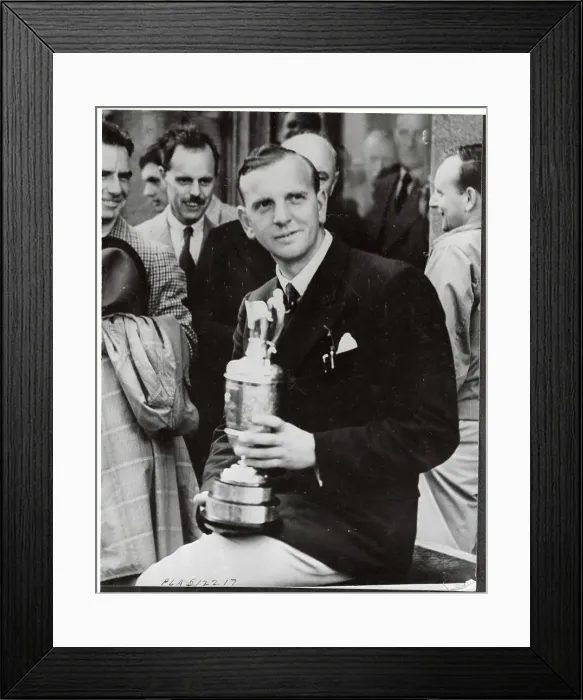 Framed Print : Richard Burton the Golfer Posing and Holding Trophy Framed Print : Richard Burton the Golfer Posing and Holding Trophy