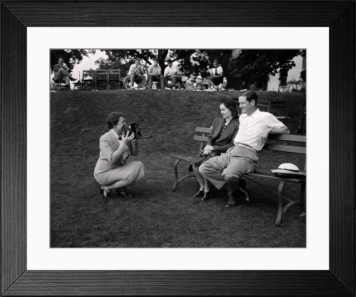 Framed Print : Byron Nelson's Mother Photographing Byron Nelson and Wife Framed Print : Byron Nelson's Mother Photographing Byron Nelson and Wife