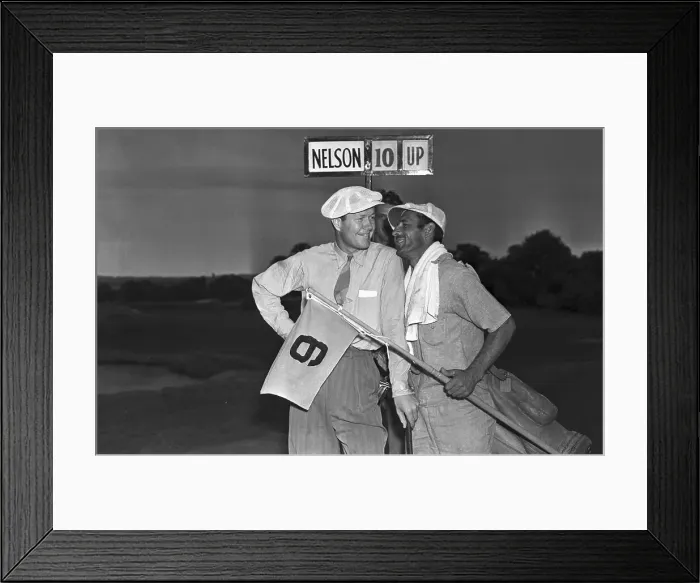 Framed Print : Byron Nelson Talking with Caddy Framed Print : Byron Nelson Talking with Caddy