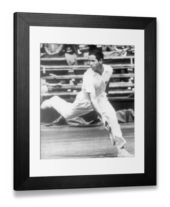 Framed Print : Bobby Riggs in Action at Wimbledon Framed Print : Bobby Riggs in Action at Wimbledon