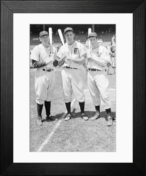 Framed Print : Joe DiMaggio with All-Stars