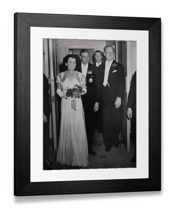 Framed Print : Joseph P Kennedy and His Wife with Duke of Kent Framed Print : Joseph P Kennedy and His Wife with Duke of Kent