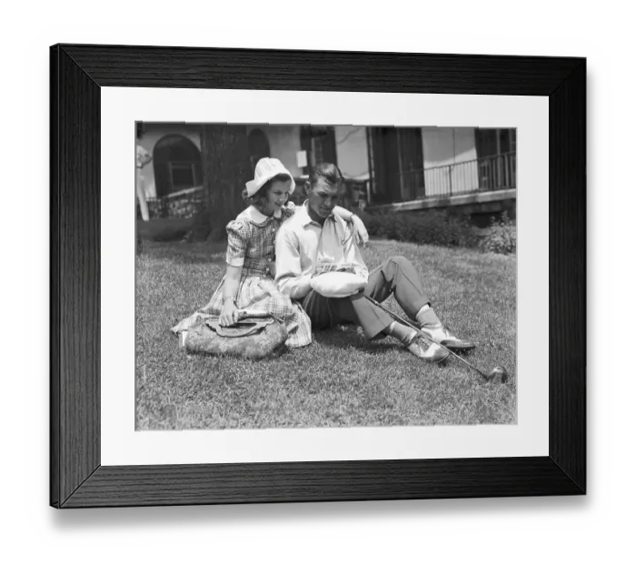 Framed Print : Ben Hogan and Wife Look at Scorecard Framed Print : Ben Hogan and Wife Look at Scorecard