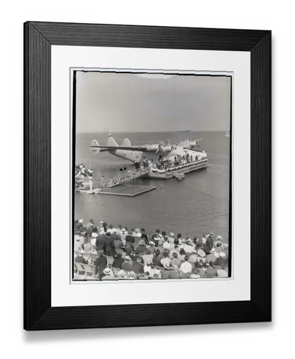 Framed Print : Plane Being Christened Before Service Framed Print : Plane Being Christened Before Service