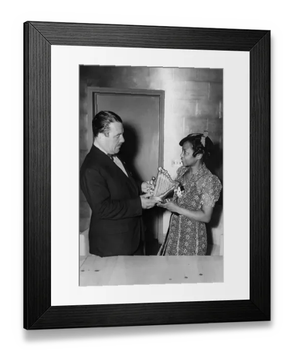 Framed Print : Augusta Savage Presenting Award to Grover A. Whalen