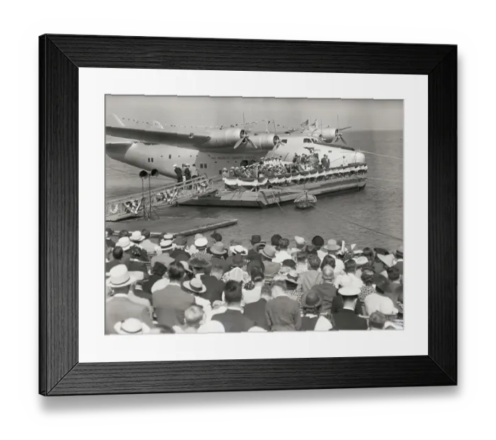 Framed Print : Plane Being Christened Before Service Framed Print : Plane Being Christened Before Service