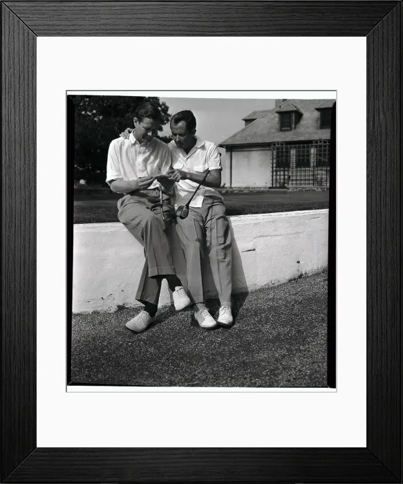Framed Print : Paul Runyon and Byron Nelson Comparing Scores Framed Print : Paul Runyon and Byron Nelson Comparing Scores
