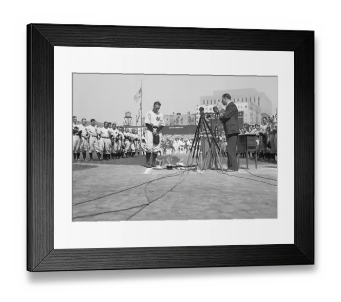 Framed Print : Lou Gehrig Day at Yankee Stadium Framed Print : Lou Gehrig Day at Yankee Stadium