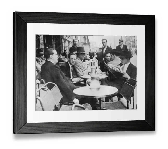 Framed Print : Madrid Patrons Sitting at Outdoors Cafe Framed Print : Madrid Patrons Sitting at Outdoors Cafe