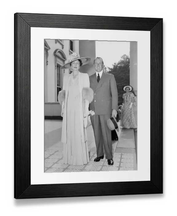 Framed Print : Crown Prince Olav with Crown Princess Martha Framed Print : Crown Prince Olav with Crown Princess Martha