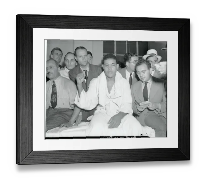 Framed Print : Joe Louis Gesturing a Win Framed Print : Joe Louis Gesturing a Win