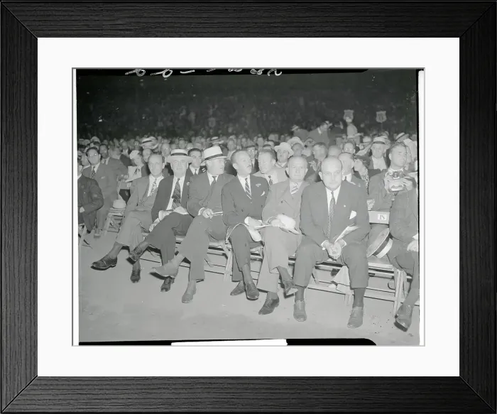 Framed Print : Notables Attending Boxing Match Framed Print : Notables Attending Boxing Match