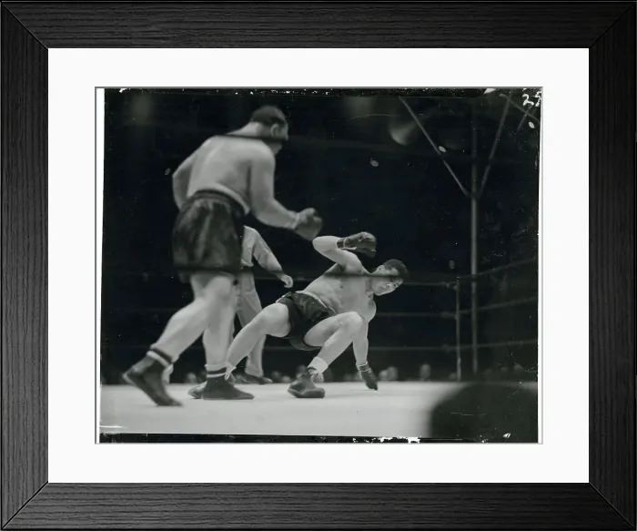 Framed Print : Tony Galento Falling to the Canvas Framed Print : Tony Galento Falling to the Canvas