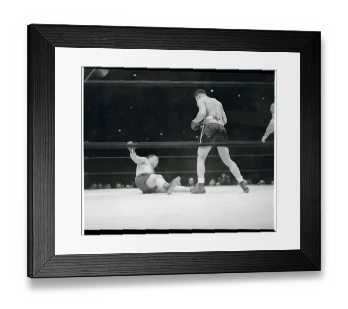 Framed Print : Tony Galento Falling to the Canvas Framed Print : Tony Galento Falling to the Canvas